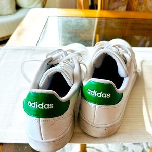 Adidas Advantage Sneaker Classic White Green Logo Mens 13